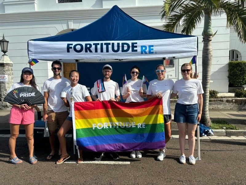 Colleagues after volunteering at Bermuda Pride 2024.